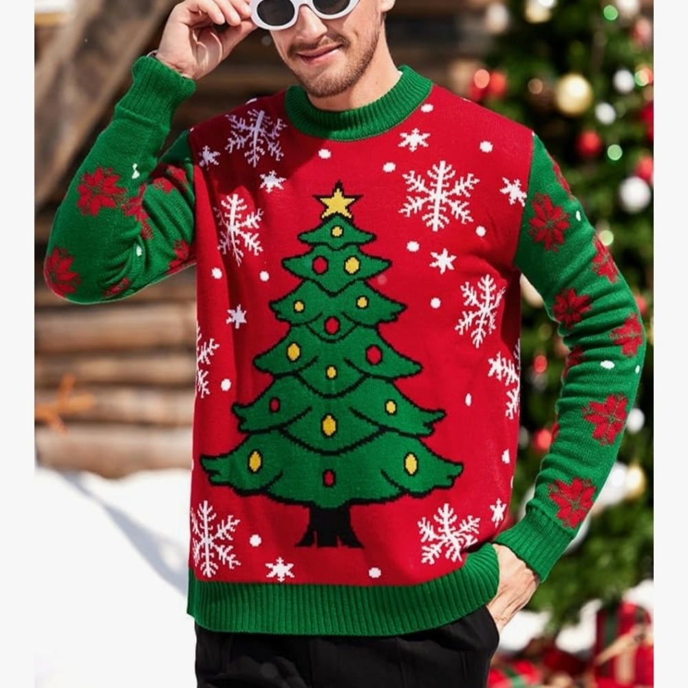 Arvilhill Christmas Tree Pullover Sweater